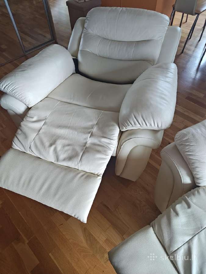 Odinių baldų komplektas (2+1+1), visi reklaineriai - nuotraukos Nr. 6