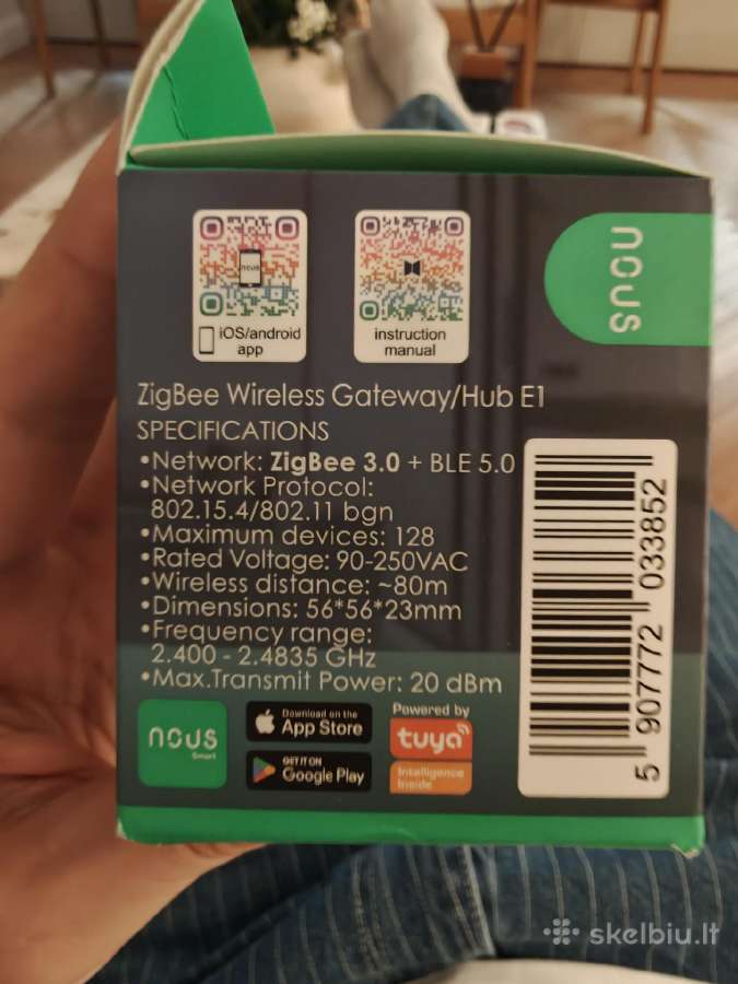 Išmanių namų zigbee hubas Nous E1 - nuotraukos Nr. 2