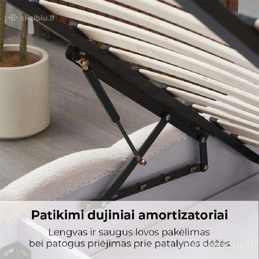 Dvigulė miegamojo lova su patalynės dėže - nuotraukos Nr. 9