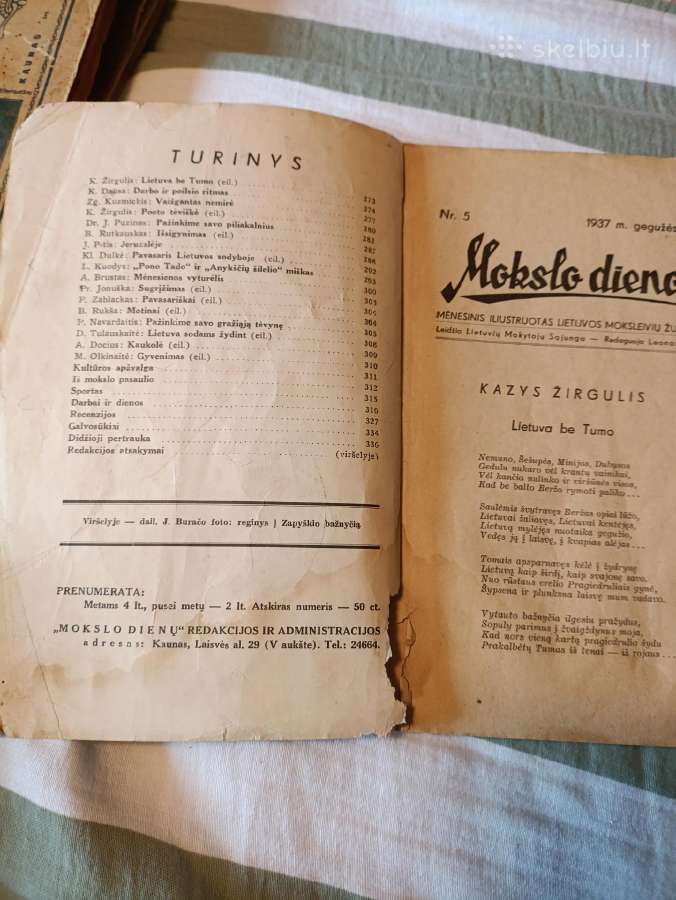 Žurnalas Mokslo dienos 1937 0515 - nuotraukos Nr. 2