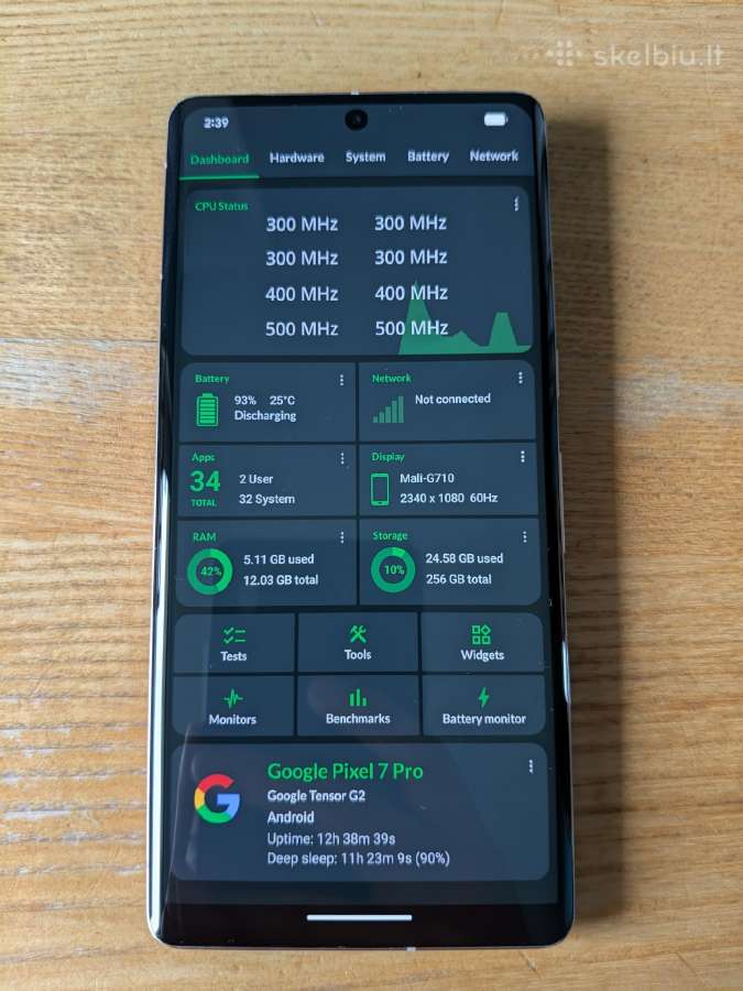 Google Pixel 7 Pro 256gb 12gb RAM 5G - nuotraukos Nr. 2