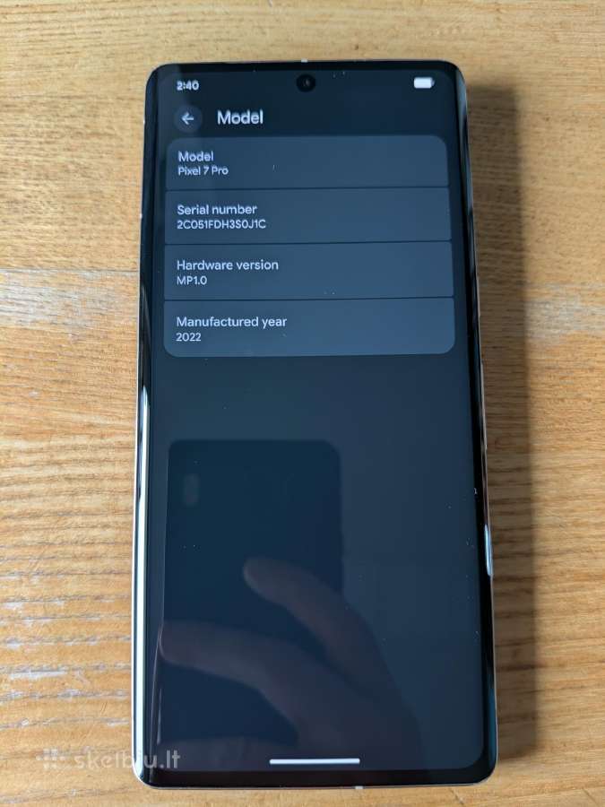 Google Pixel 7 Pro 256gb 12gb RAM 5G - nuotraukos Nr. 3