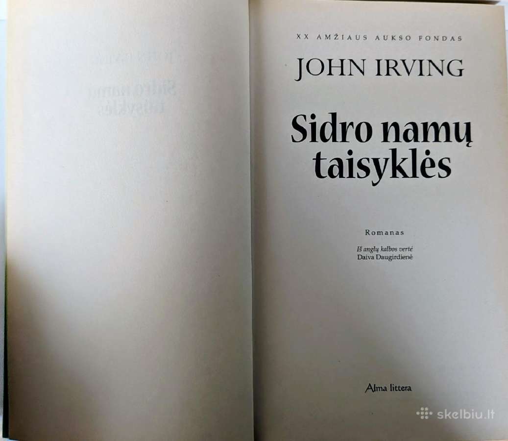 Sidro namų taisyklės - nuotraukos Nr. 3
