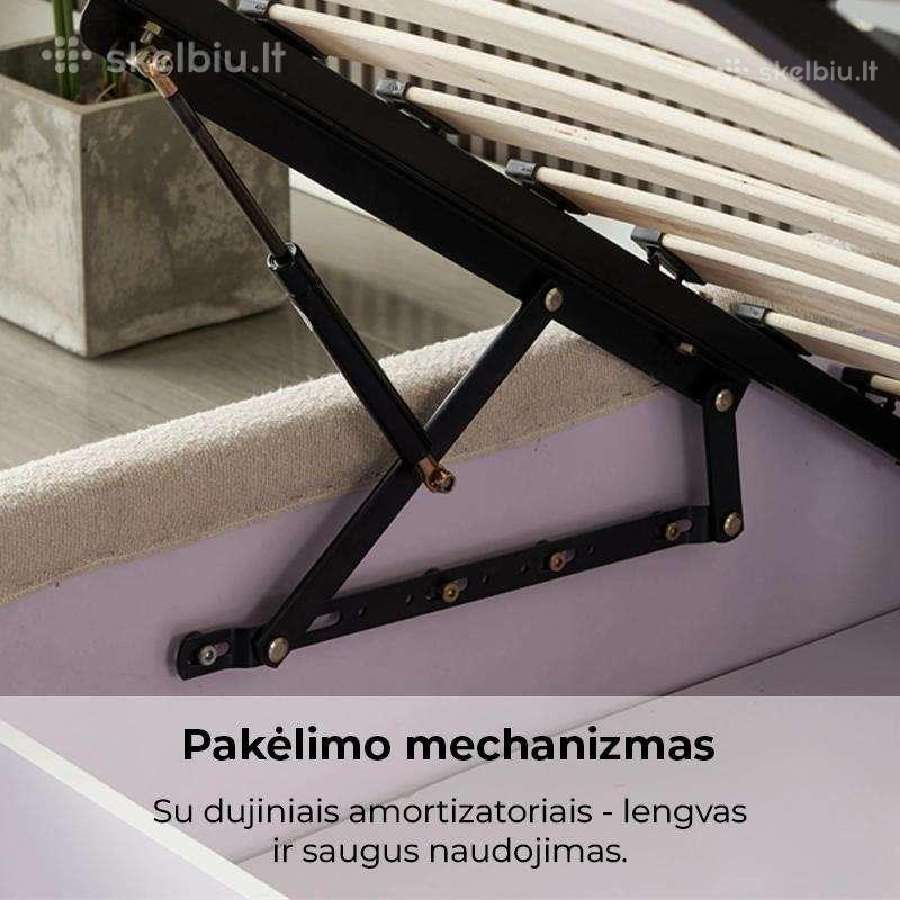 Dvigulė miegamojo lova su patalynės dėže - nuotraukos Nr. 13
