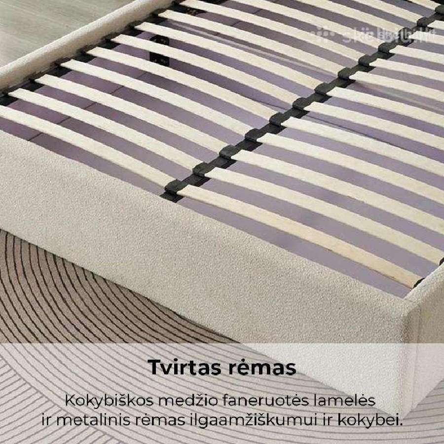 Dvigulė miegamojo lova su patalynės dėže - nuotraukos Nr. 15