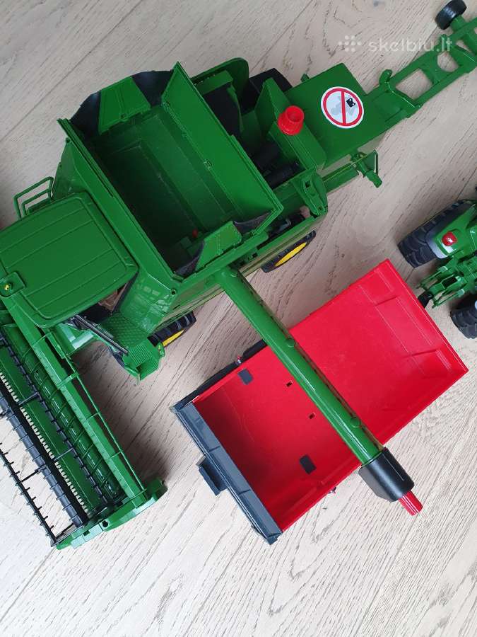 Bruder John Deere traktorius, kombainas+2priekabos - nuotraukos Nr. 4