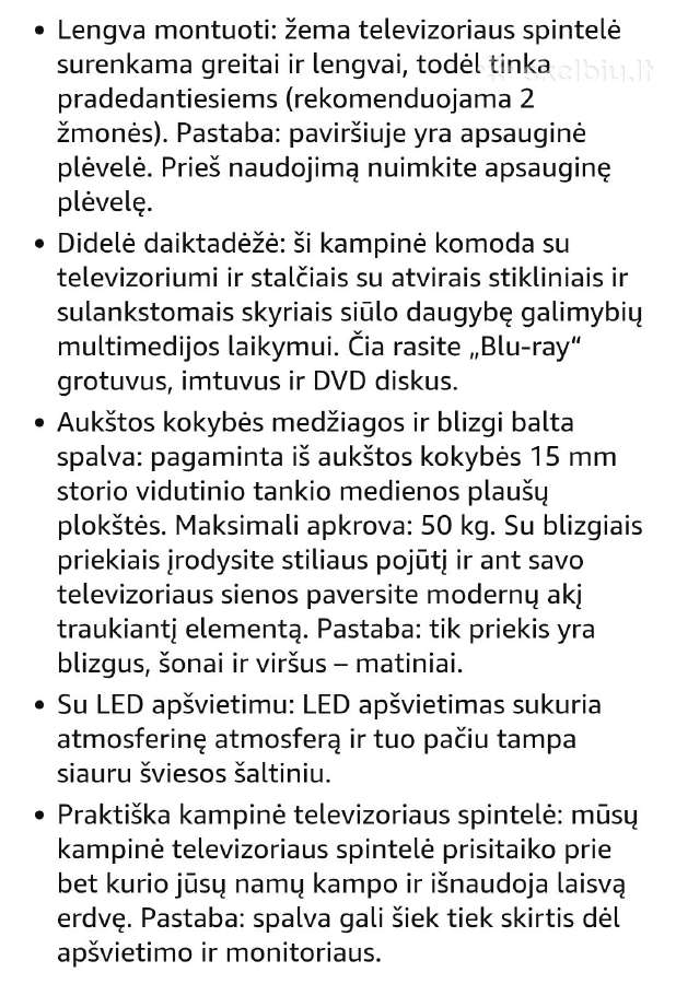Kampinis TV staliukas Dripex - nuotraukos Nr. 7