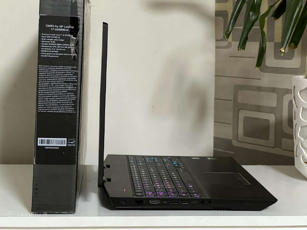 Parduodamas Hp Omen 17 su Gtx 1660ti, I5-9k. - nuotraukos Nr. 5