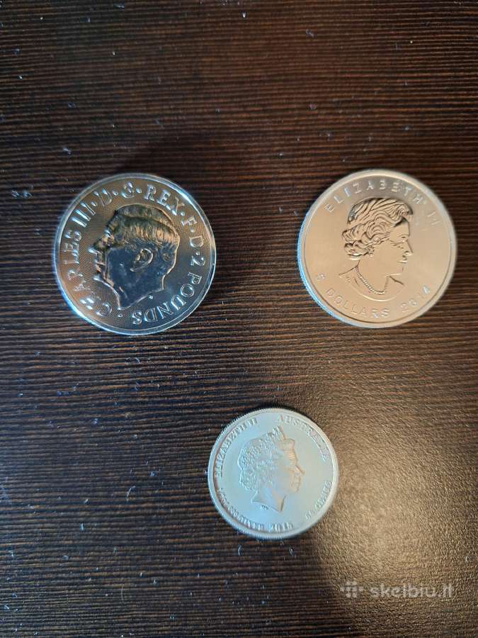 Parduodu sidabrines monetas – 1 oz 1/2 oz - nuotraukos Nr. 2