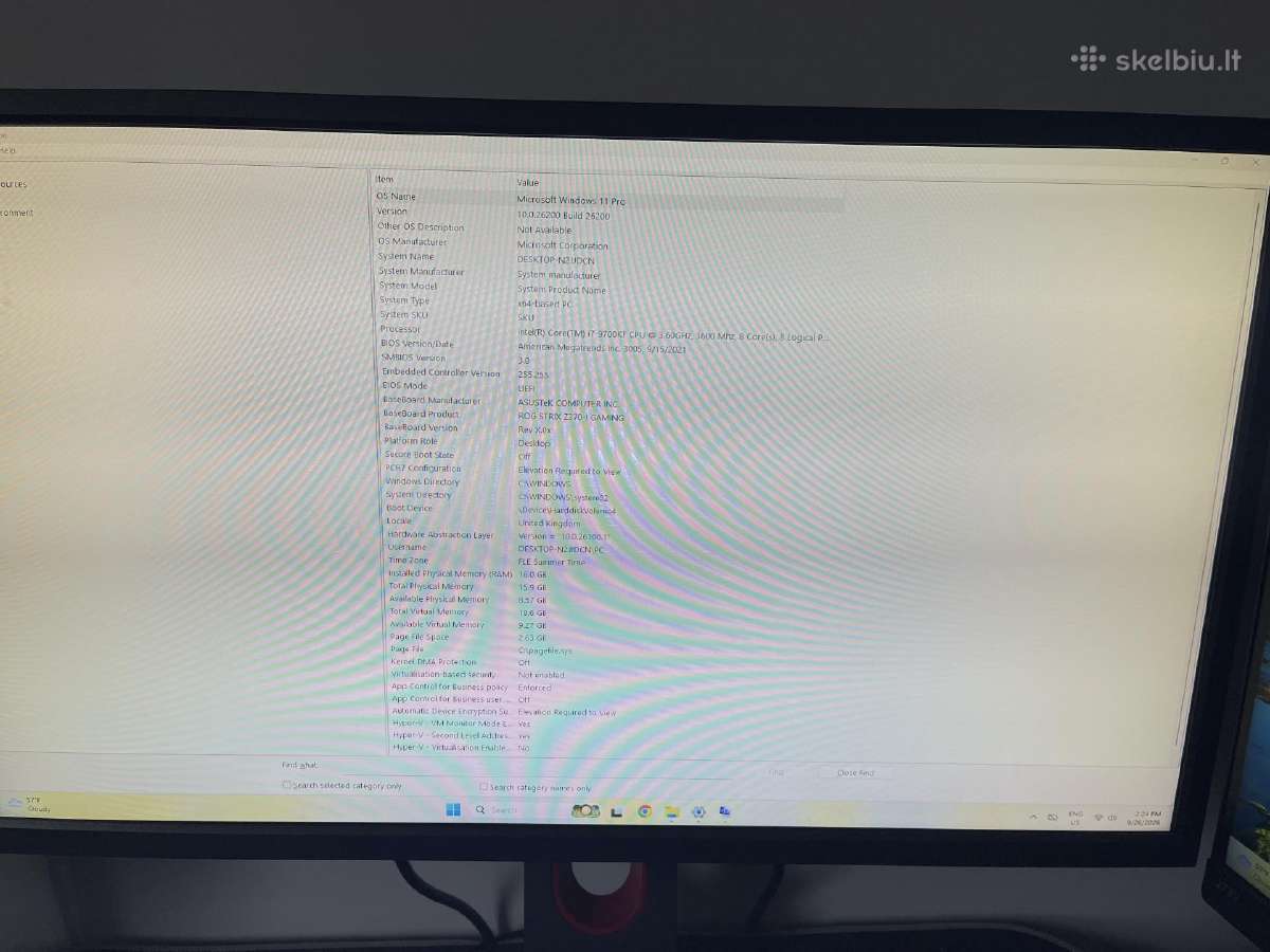 Kompiuteris : i7 9700kf, Rtx 2060 + Monitorius - nuotraukos Nr. 9