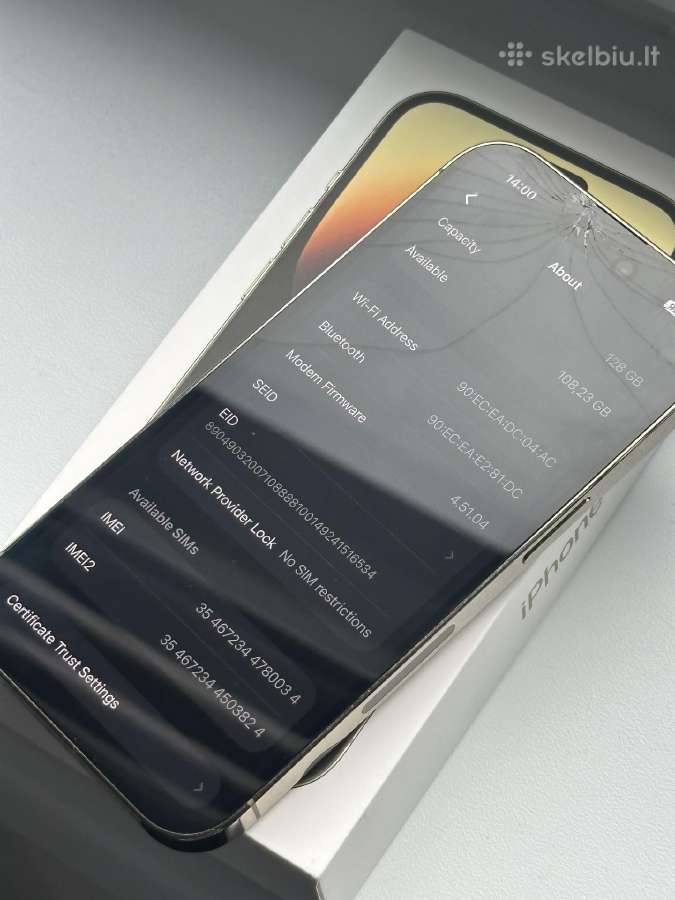 iPhone 14 Pro (Gold) (skilęs) - nuotraukos Nr. 4