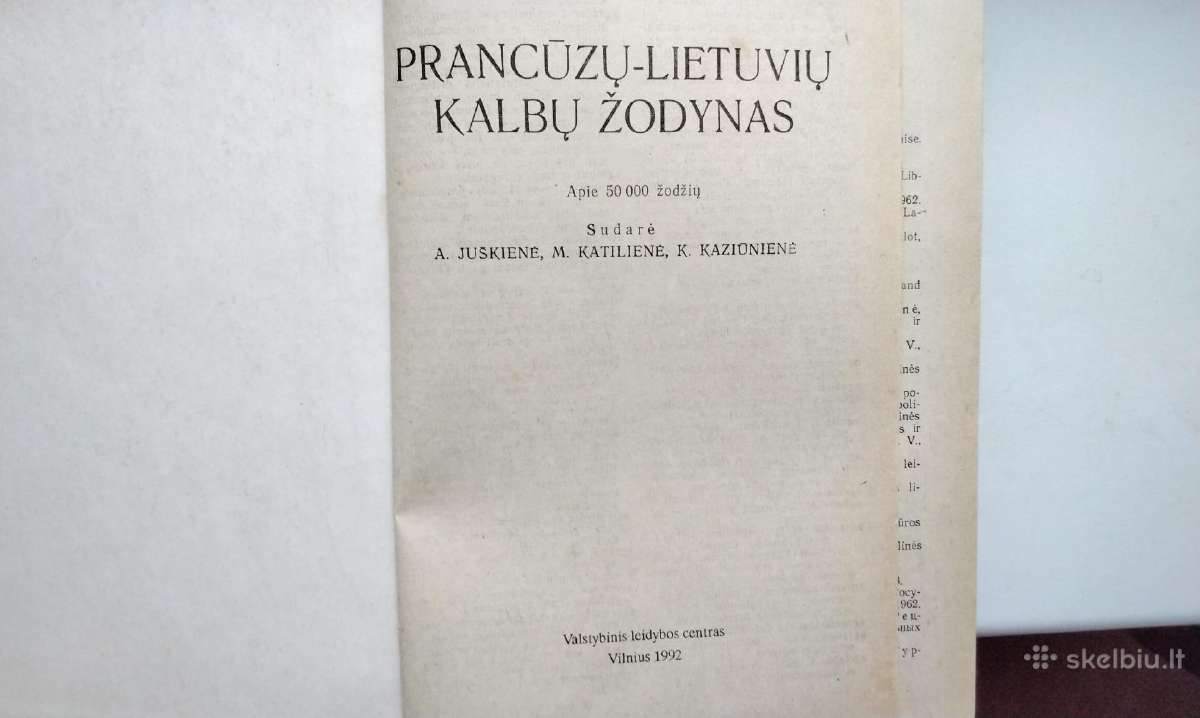 Prancūzų - lietuvių k. žodynas. 1992 m. leid. - nuotraukos Nr. 2