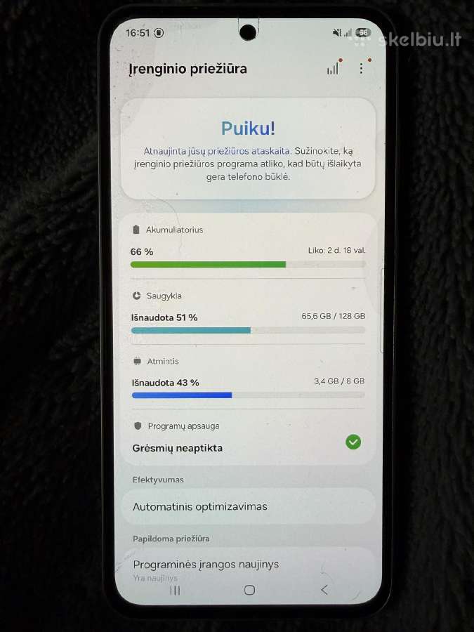 Parduodu Samsung Galaxy A55 5G, naudotas. - nuotraukos Nr. 2