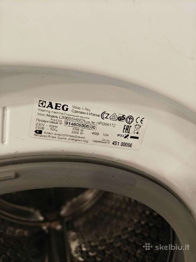 Aeg skalbyklė-džiovyklė L99695hwd - nuotraukos Nr. 4