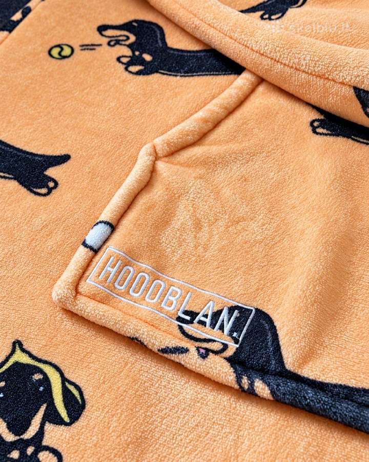 Minkštas ir šiltas hoodie pledas su šuniukais. - nuotraukos Nr. 2
