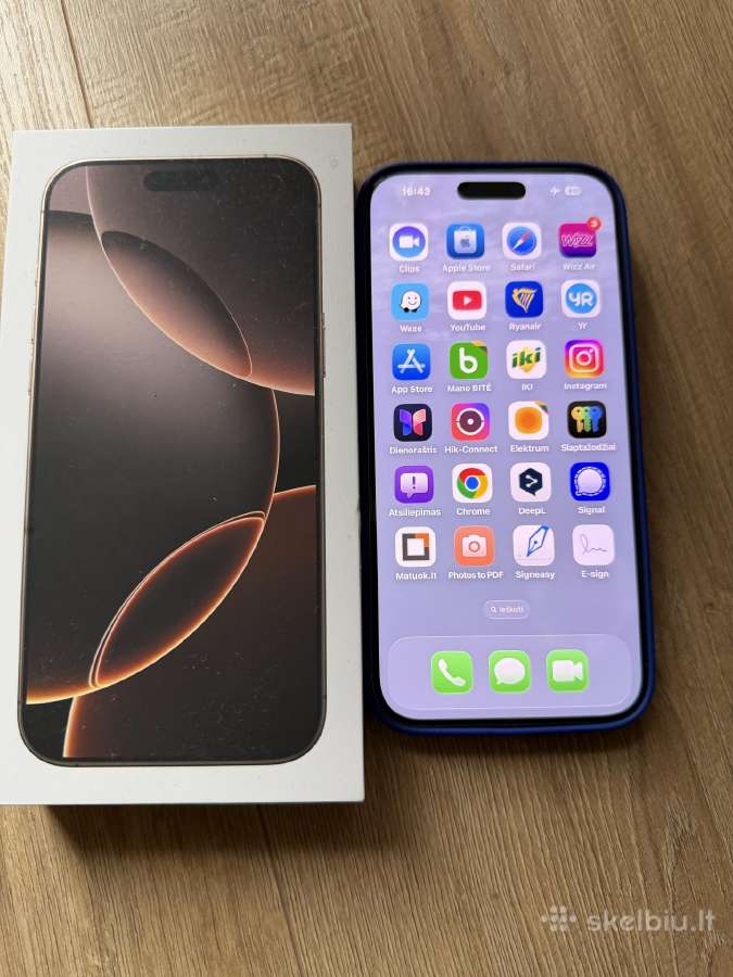 Parduodu tel iPhone Pro Max 256 GB Desert Titanium - nuotraukos Nr. 2