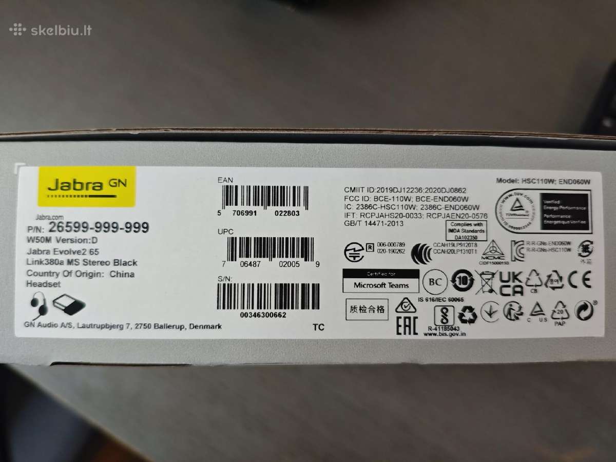 Naujos Jabra Evolve2 65 - nuotraukos Nr. 2