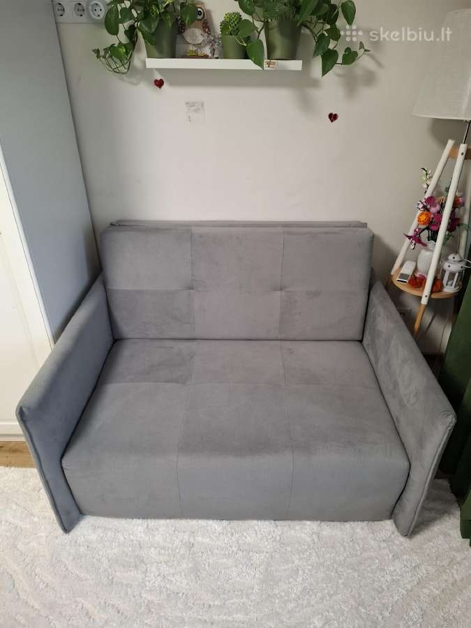 Dvivietis veliūrinis miegamasis fotelis - nuotraukos Nr. 3
