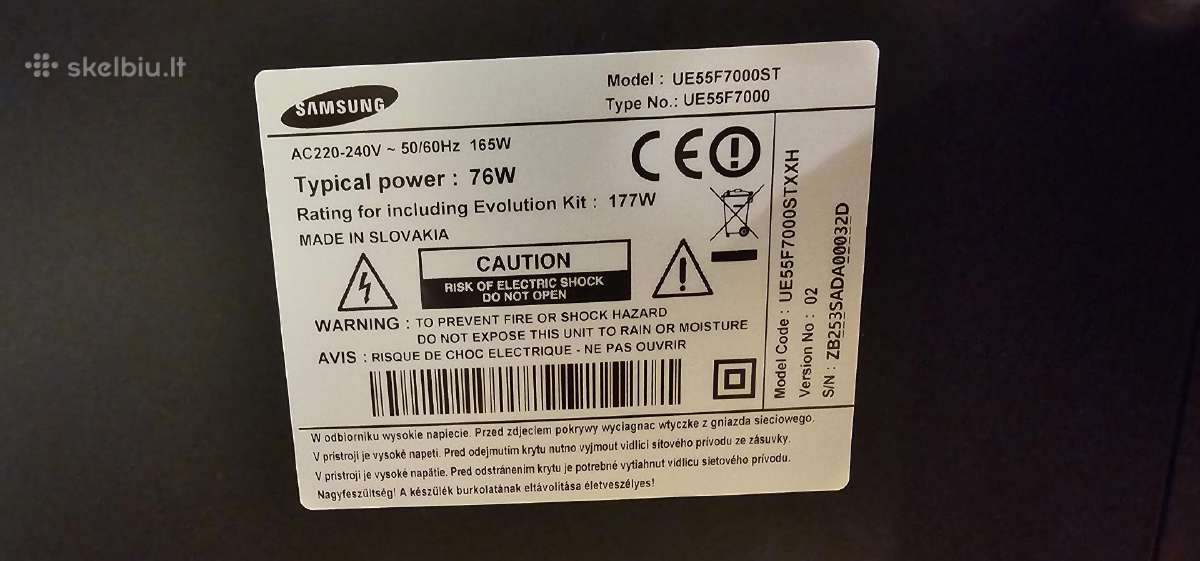 Samsung Ue55f7000st (55") Full HD Smart TV WiFi - nuotraukos Nr. 2
