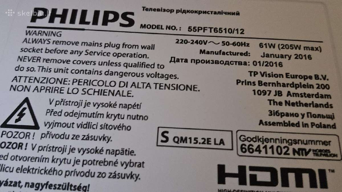 Philips TV su defektu - nuotraukos Nr. 4
