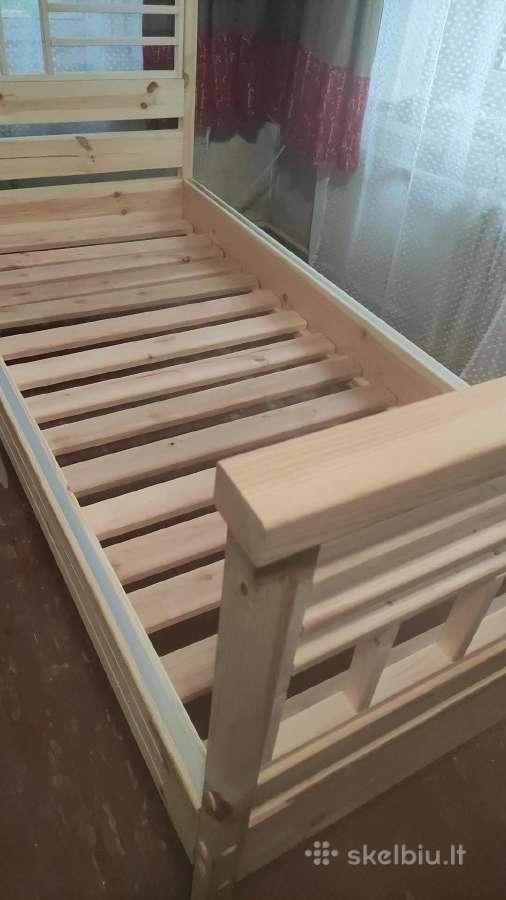 Rankų darbo lova su aliuminio detalėmis - nuotraukos Nr. 4