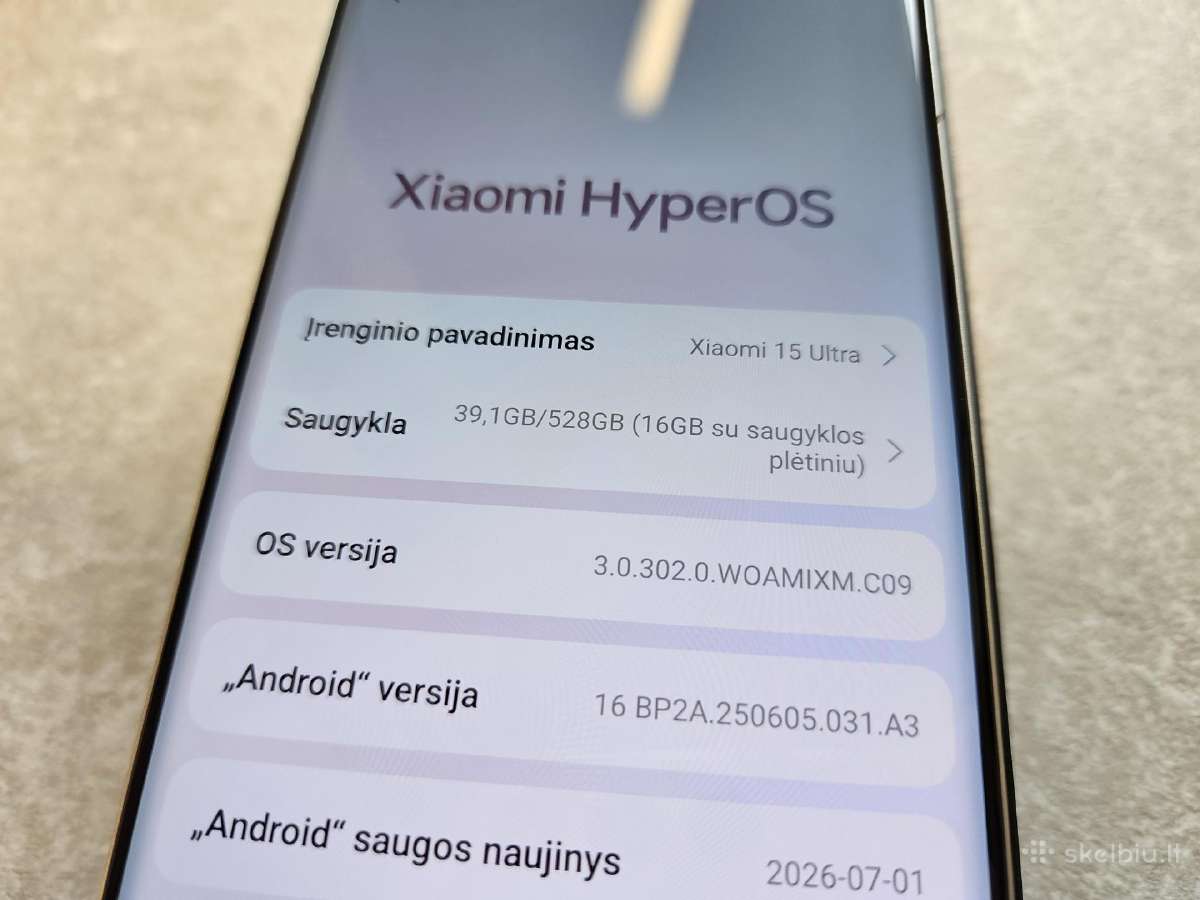 Idealios būklės Xiaomi 15 Ultra 512 GB telefonas - nuotraukos Nr. 2