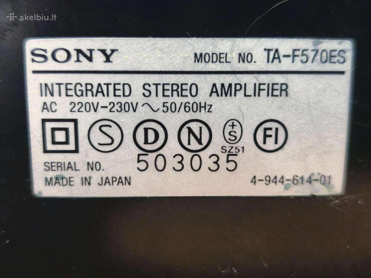 Sony Ta-f570es stiprintuvas - nuotraukos Nr. 5