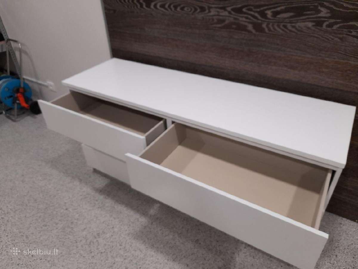 Ikea komoda Malm šešių stalčių su stalviršiu - nuotraukos Nr. 3