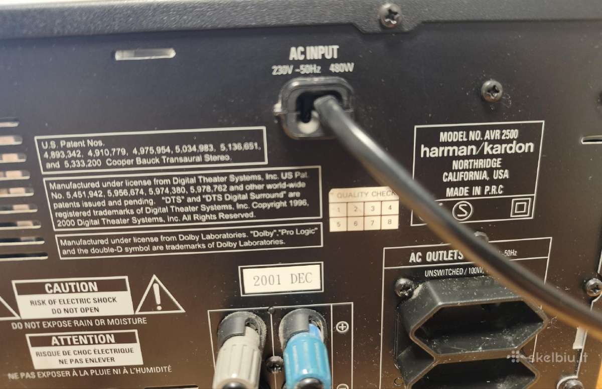 Harman/kardon Avr 2500 resyveris-stiprintuvas - nuotraukos Nr. 5