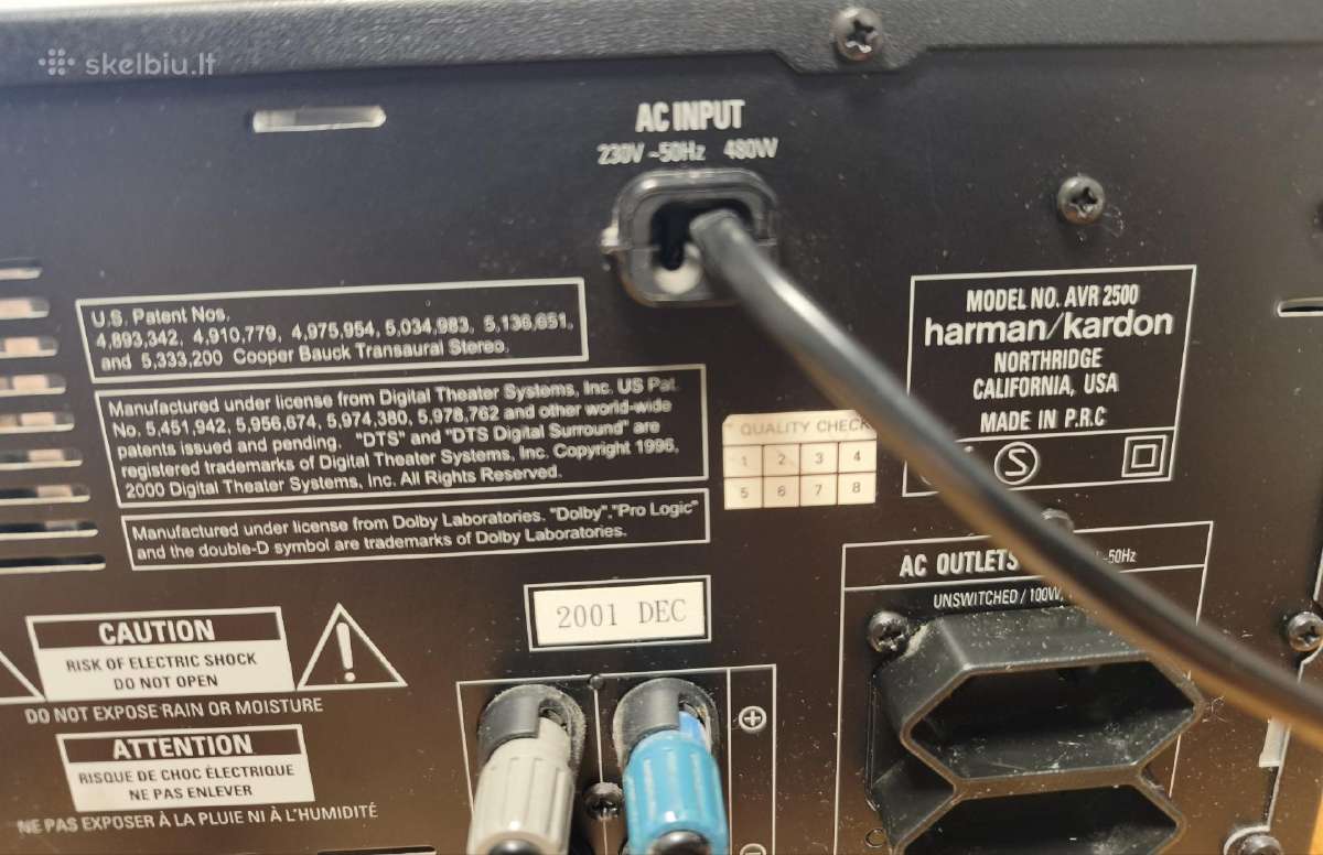 Harman/kardon Avr 2500 resyveris-stiprintuvas - nuotraukos Nr. 6