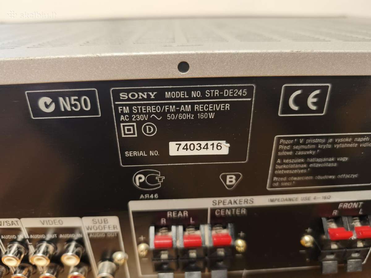 Sony Str-de245 5.1 resyveris-stiprintuvas - nuotraukos Nr. 4