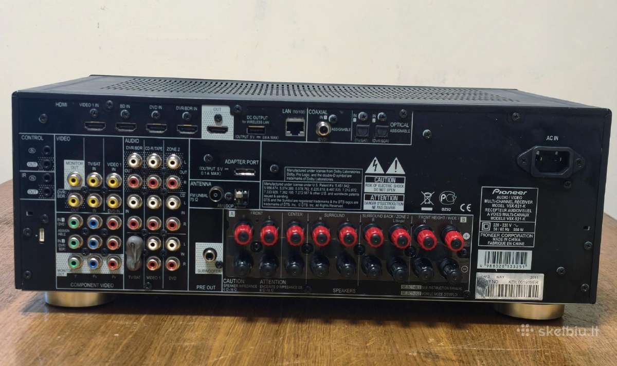 Pioneer Vsx-921-k 7.1 resyveris-stiprintuvas - nuotraukos Nr. 2
