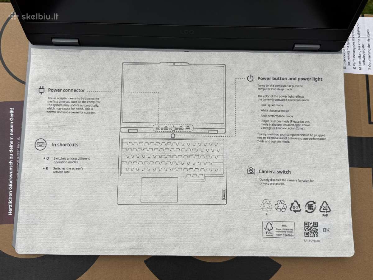 Lenovo Loq 15 su Rtx5060 - nuotraukos Nr. 8