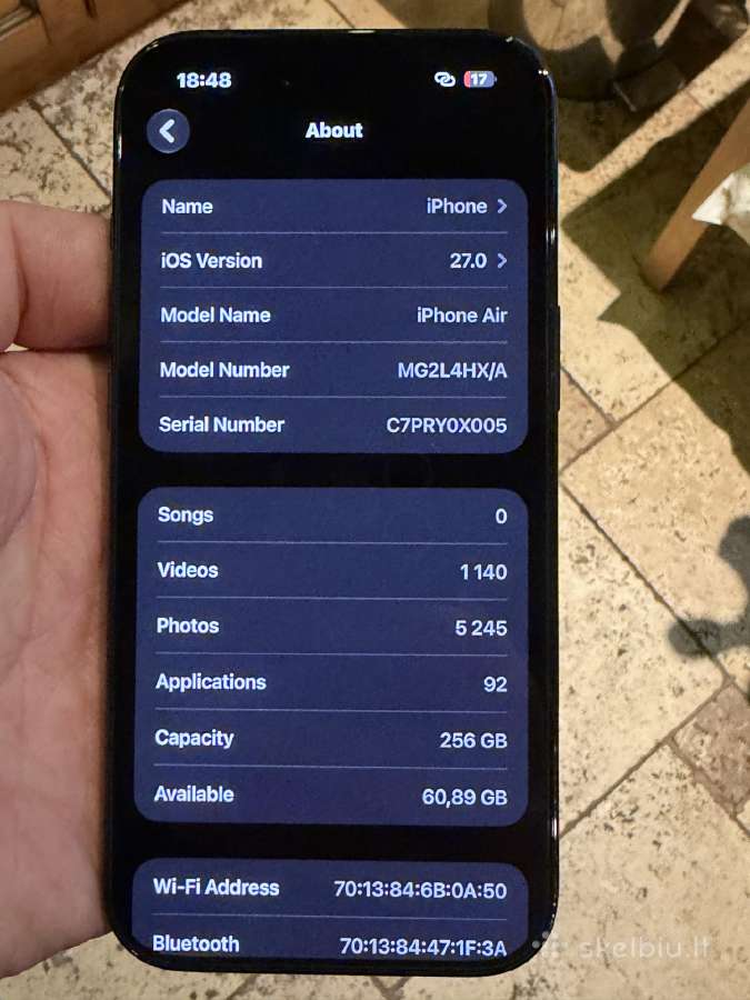 iPhone Air 256gb Galimas keitimas - nuotraukos Nr. 3