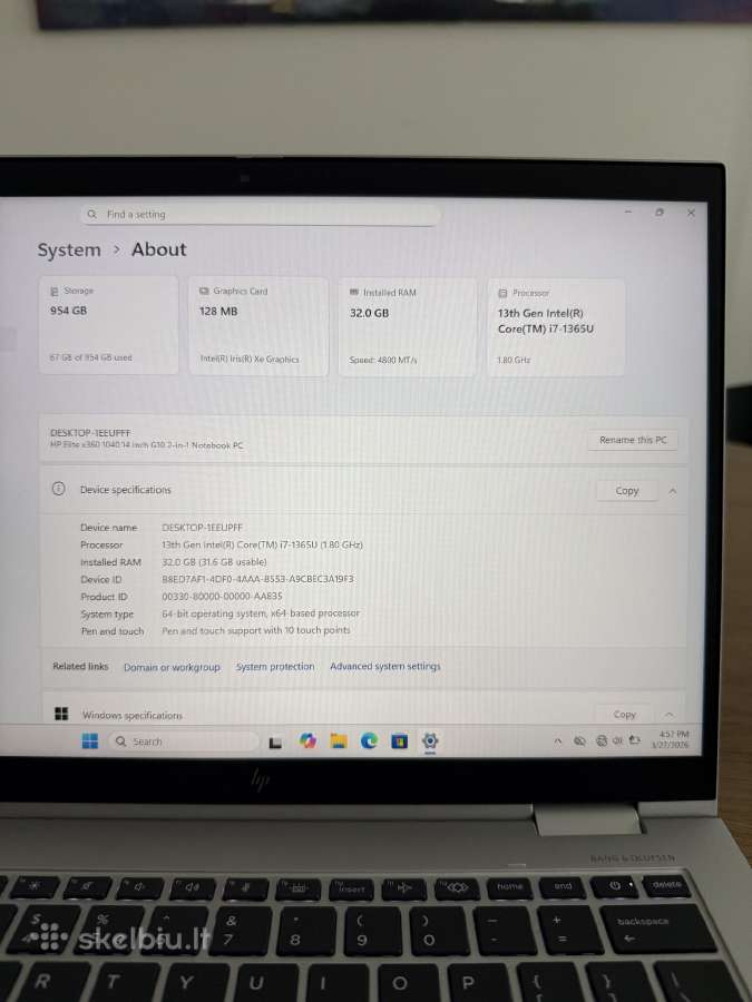 Nešiojamas kompiuteris Hp Elitebook X360 1040 G10 - nuotraukos Nr. 7