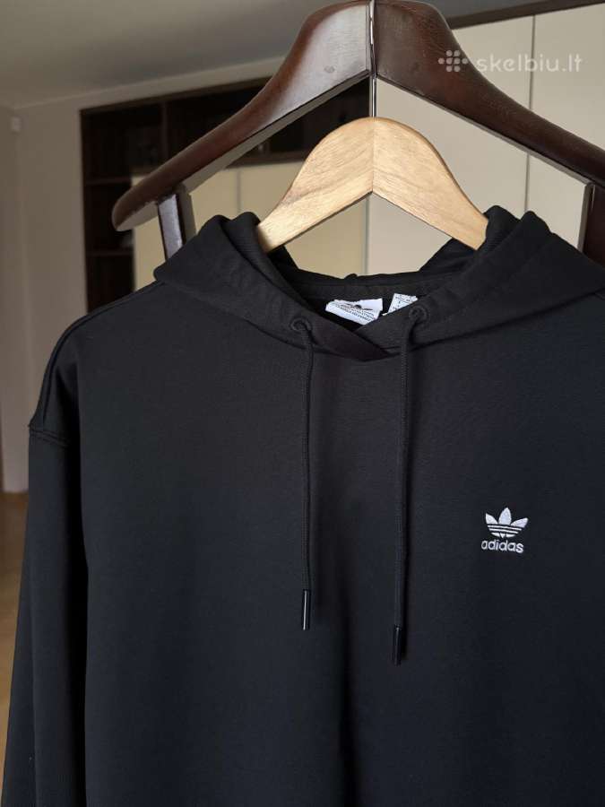 Adidas Trefoil moteriškas juodas džemperis - nuotraukos Nr. 4
