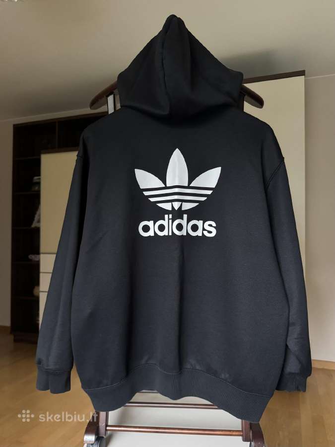 Adidas Trefoil moteriškas juodas džemperis - nuotraukos Nr. 18