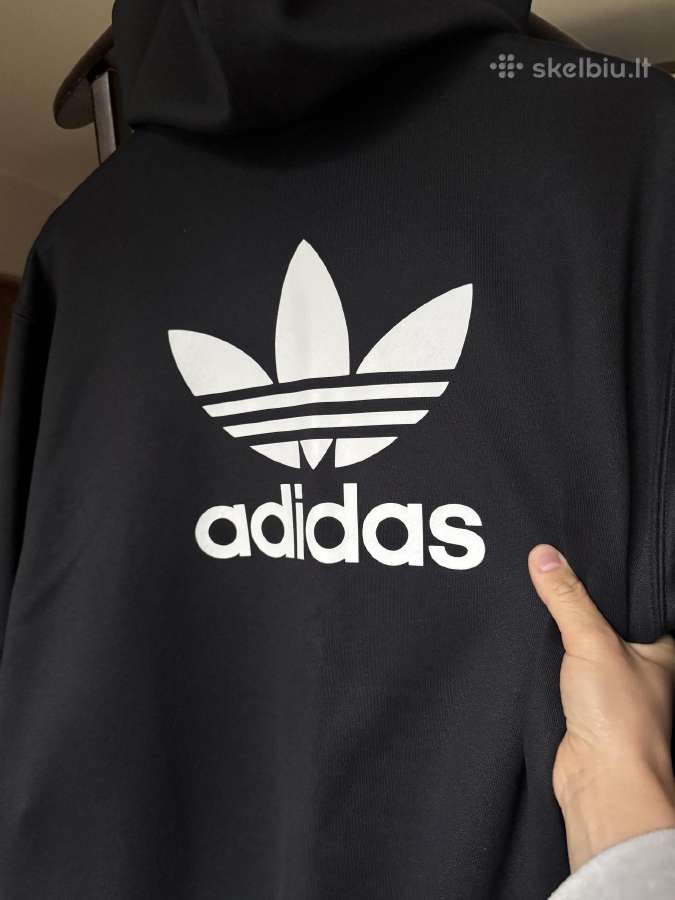 Adidas Trefoil moteriškas juodas džemperis - nuotraukos Nr. 19