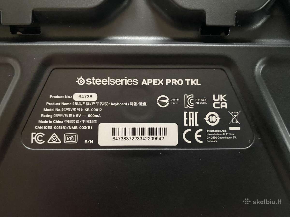 Steelseries Apex Pro Tkl - nuotraukos Nr. 4