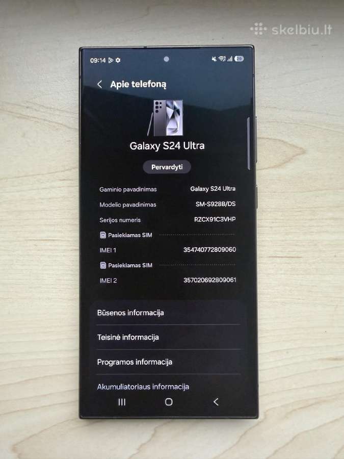 Samsung S24 ultra 256gb - nuotraukos Nr. 8