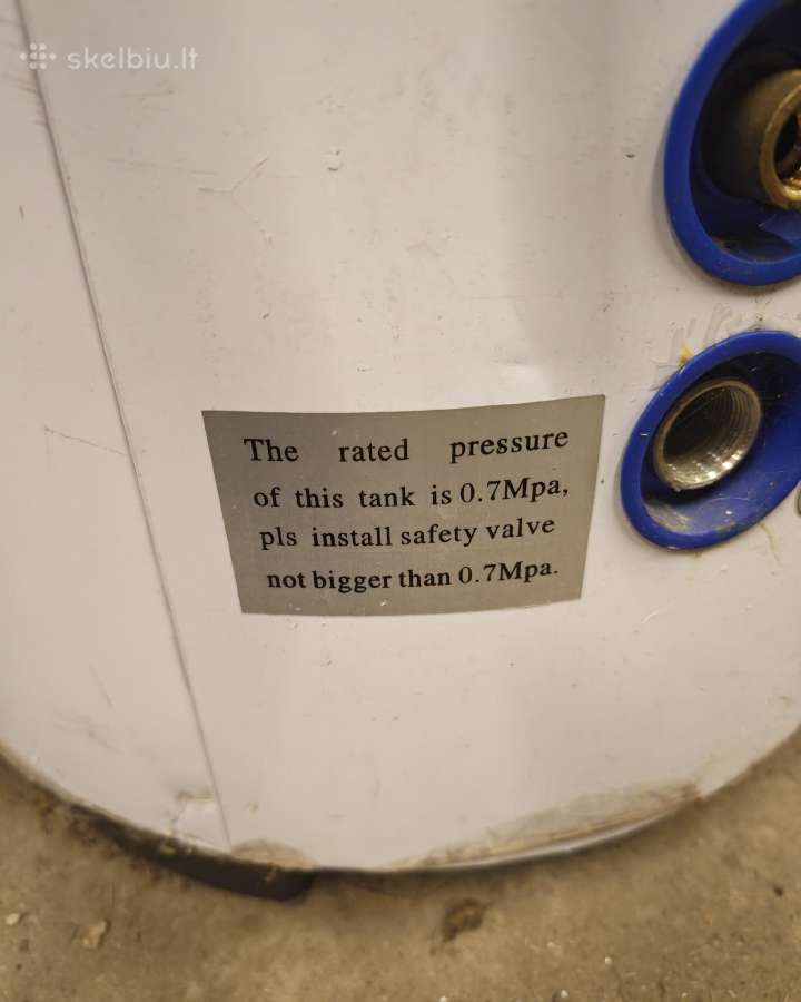 Nerūdijančio plieno 200l boileris 2 gyvatukai - nuotraukos Nr. 2