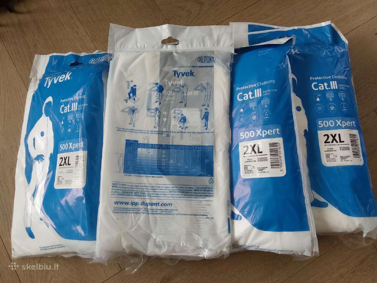 Dupont Tyvek 500 Xpert kombinezonai – L, XL, 2xl - nuotraukos Nr. 3