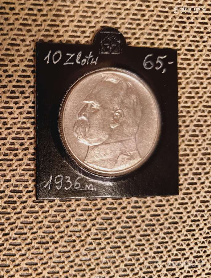 Moneta 10 Zlotų 1936 m.originalas.sidabras. Gero S - nuotraukos Nr. 3