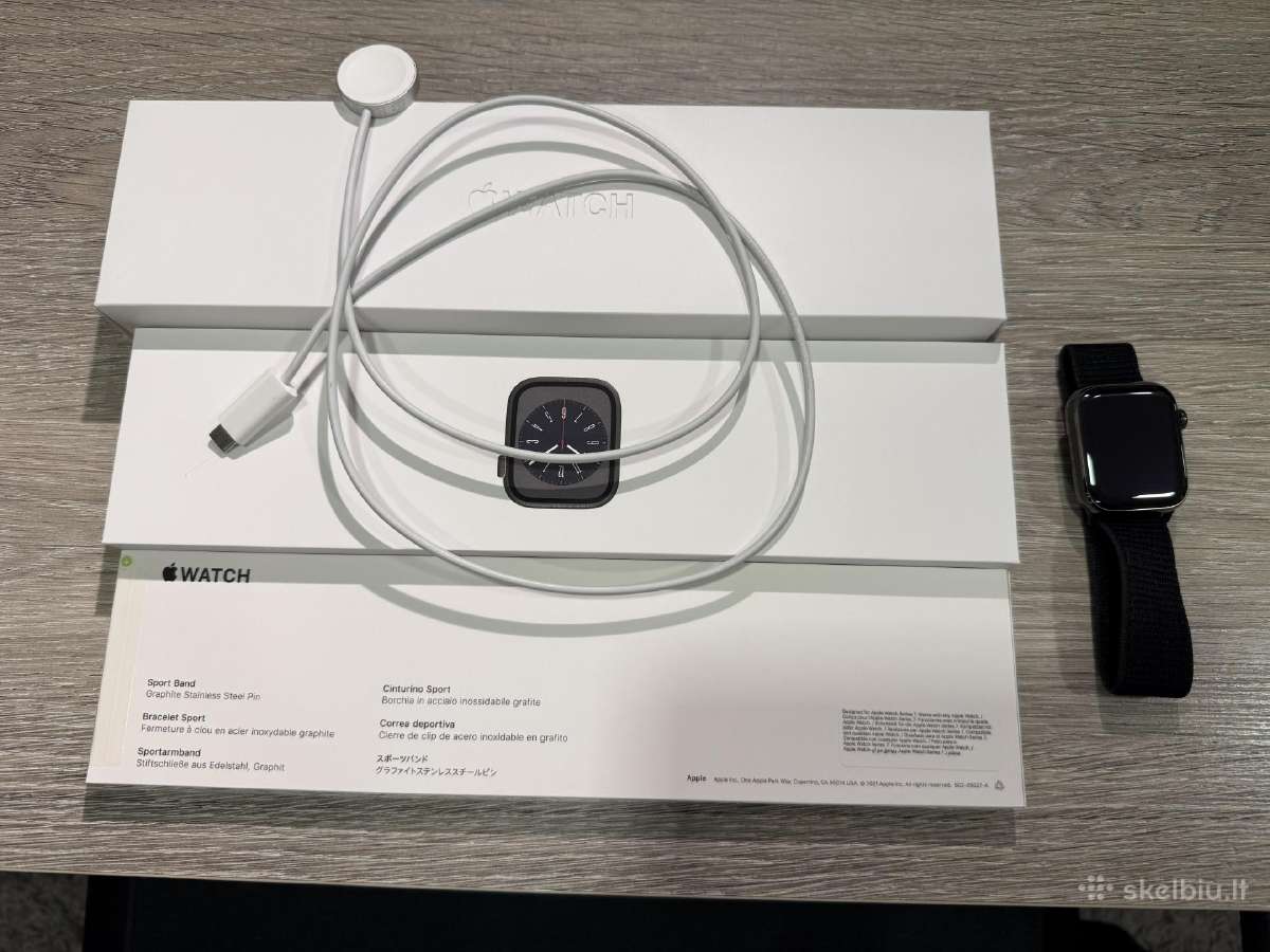 Apple watch 8 stainless steel 45mm - nuotraukos Nr. 3