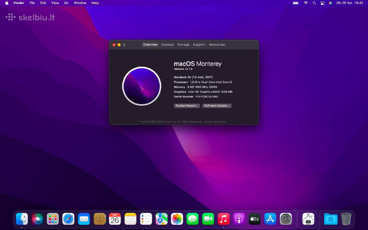 MacBook Air 13 2017 - nuotraukos Nr. 6