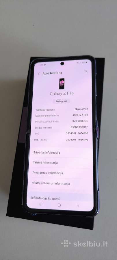 Samsung Z flip 256gb - nuotraukos Nr. 2