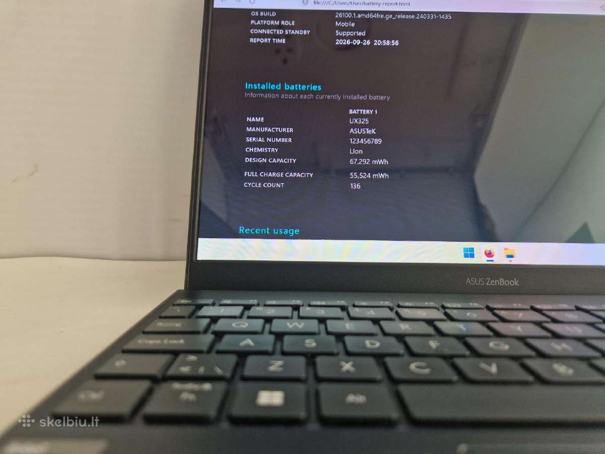 Asus Zenbook Ux325e /i5-1135g7/16gb/512ssd - nuotraukos Nr. 8