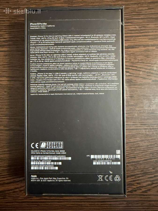 Parduododamas nauduotas iPhone 13 pro max gold 256 - nuotraukos Nr. 9