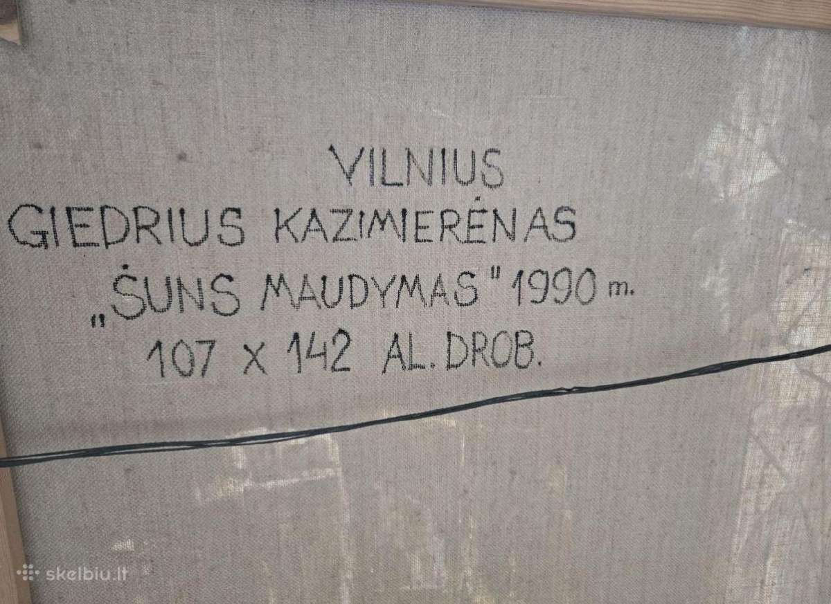 Paveikslas. Giedrius Kazimierėnas „Šuns maudymas“, - nuotraukos Nr. 2