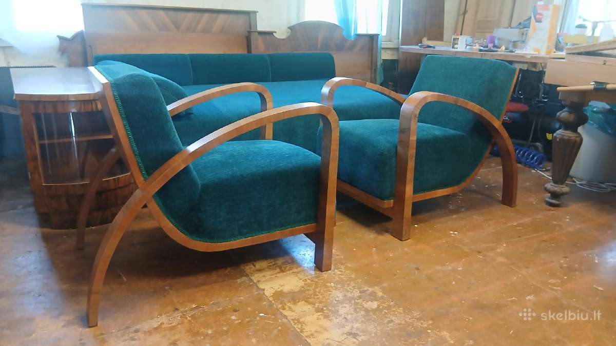 Art deco tachta ir foteliai - nuotraukos Nr. 5